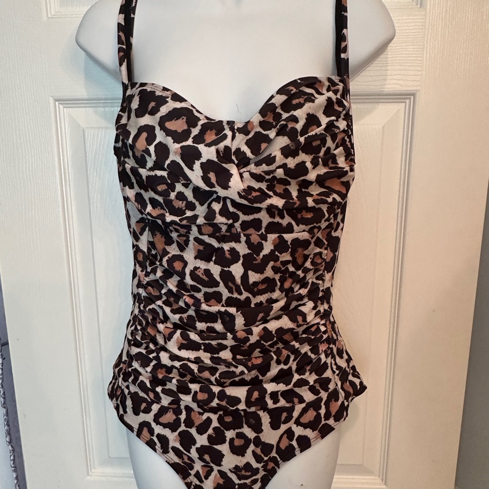 Ekouaer Women’s XL Leopard Print One Piece Swimsuit